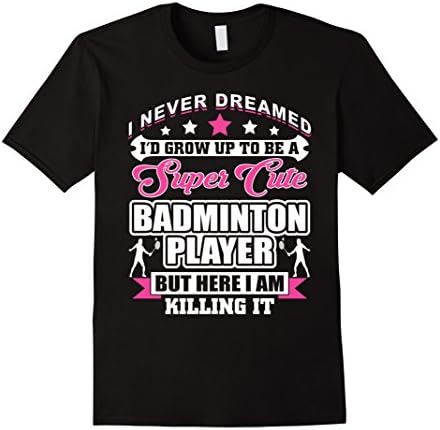 Men's Badminton T Shirt for badminton player.Badminton Tee Shirt XL Black