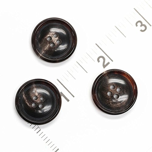 Set of 12 Casual Dark Brown Suit or Coat Buttons