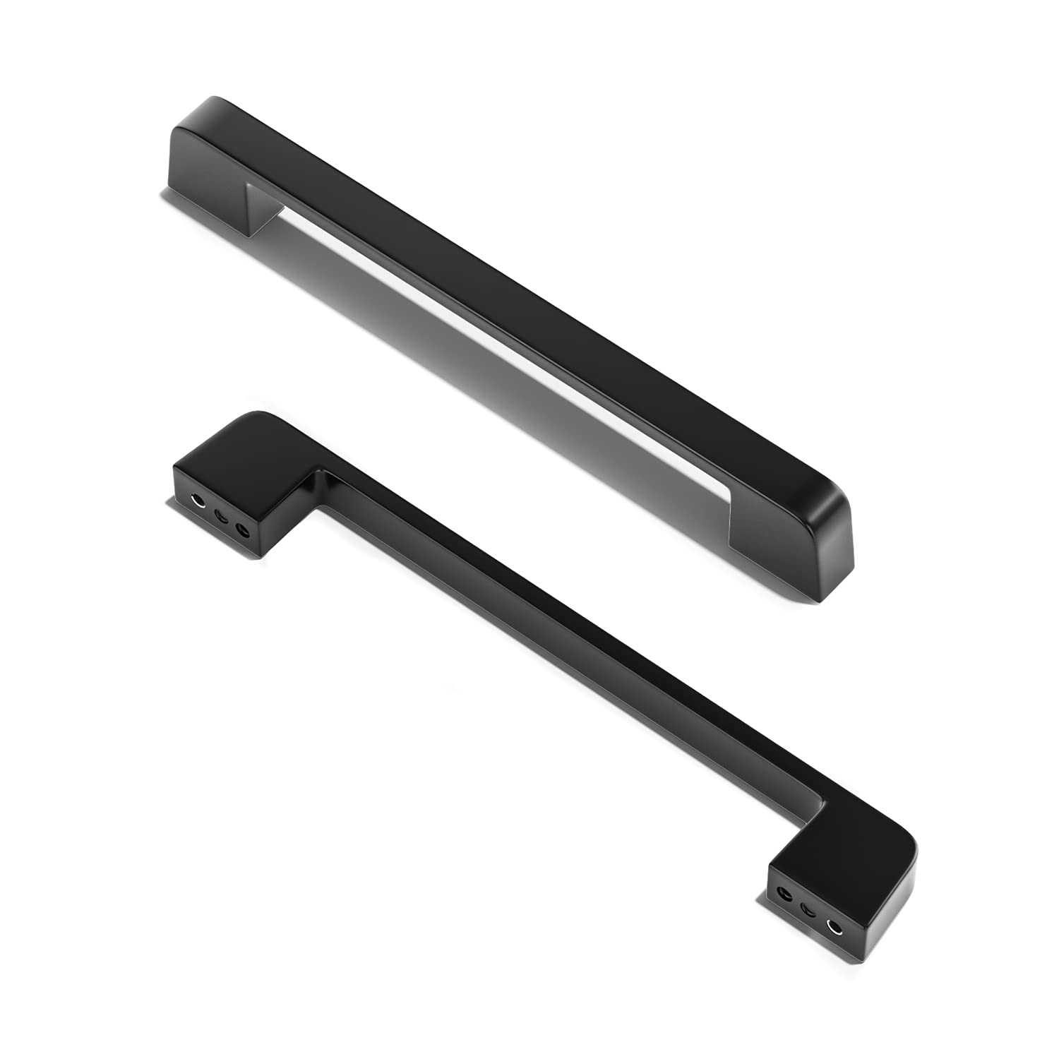 BUHO1991 10Pcs 160mm Kitchen Handles with Screws Aluminum Alloy D Shape Cabinet Cupboard Handle Pull Handle Door Handle Set for Kitchen Drawer Bedroom Furniture