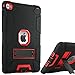 BENTOBEN iPad Air 2 Case, [Hybrid Shockproof Case] with Kickstand Rugged Triple-Layer Shock Resistant Drop Proof Case Cover for iPad Air 2 with Retina Display/iPad 6, Black/Red
