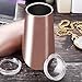 Sangyn 6 Pack Stemless Champagne Flutes Double-insulated Wine Tumbler with Lids 6 OZ Stainless Steel Unbreakable Cocktail Cups for Coffee Wine Glass,Rose Gold
