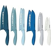 Cuisinart 12-Piece Kitchen Knife Set, Advantage Color Collection with Blade Guards, (Nautical)