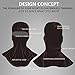 DICKEE White Balaclava Windproof Mask - 7in1 Personal Health Care Cleancool Fabric UV Protection warmer Anti Bacteria (NDM-1, H1N1, MRSA) Deodorization Quick Drying Face Mask, Helmet Liner