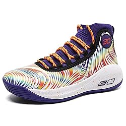 Angugu Mens Basketball Shoes High Top Fashion