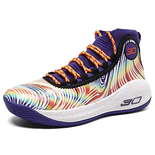 Angugu Mens Basketball Shoes High Top Fashion