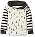 Burt's Bees Baby Baby Long Sleeve Organic Hooded Tee, Trees/Stripes, 18 Months