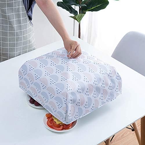 Oyachic Insulated Food Cover Hot Collapsible Food Tent Thermal Pop Up Umbrella Cover Waterproof Aluminum Foil Reusable Protect Food From Bugs,Dust and Mosquitoes (Semicircular pattern)