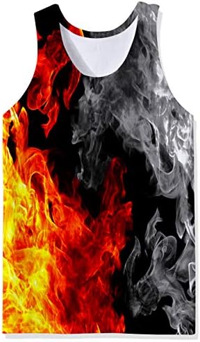 Mens Tank Tops 3D Printed Sleeveless T-Shirts Vest for Holiday Trips Swimming Baths Outdoor Sports Gym S-XXL
