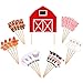 BCHOCKS Farm Animal Cake Toppers Cupcake Toppers Decor Birthday Party Supplies for Baby Shower Birthday Party Favors Farm Zoo Animal Cake Decorations for Cupcake Topper for Kids Boys Girls- 25 PCS