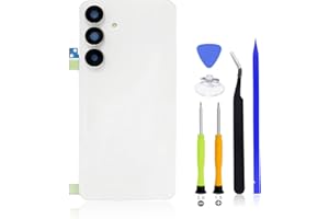 slimall Back Glass Back Door Housing Cover Replacement for Samsung Galaxy S25 FE S731B 6.7 inches with Removal Tools (White)