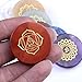 Chakra Stones-Healing Crystal with Engraved Chakra Symbols 1.3x1.3x0.24inch Set of 7 Holistic Balancing Polished Palm Stones