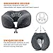 ZAMAT Breathable & Comfortable Memory Foam Travel Neck Pillow, U-Shaped Adjustable Airplane Car Flight Pillow, 360-Degree Head Support, Machine Washable | Travel Kit with Earbuds & 3D Eye Mask (Gray)