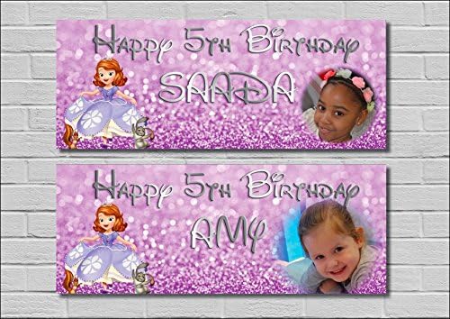 Sofia the 1st Personalised Birthday Party Banner 1st/2nd/3rd/4th/5th/6th