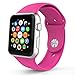 MoKo Apple Watch Band Series 1 Series 2, Soft Silicone Replacement Sports Band for 38mm Apple Watch 2015 & 2016 All Models, Barbie PINK (Not fit 42mm Versions)