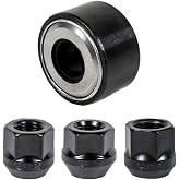 Wuidail Universal Wheel Stud Installer Tool,Tire Stud Tool, M12x1.25 M12x1.5 M14x1.5, Iron, with 3/4" Hex Wheel Lug Nuts, Black