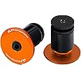 JRC Components Aluminum Handlebar Bike Bar End Plugs for Bicycles | Pack of 2 Handlebar Plugs - Bar End Grips | Mountain Bike Caps for Road Bikes - Premium Bike Handlebar Caps [Orange]