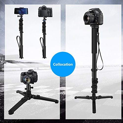 Noeler Monopod ,65 Inch Camera Monopod With Folding Three Feet Support Stand,Travel Portable Tripod Monopod For Camcorder/DSLR Video