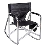 Stylish Camping SL1205BLACK Rocking Full Back Folding Director's Chair