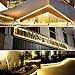 GUOTONG LED Rope Lights Outdoor Waterproof, 131.2ft Rope Lighting Warm White Light Strip, 110V LED Strip Lights Indoor, Connectable String Tape Light for Backyards, Patio, Decorative Lighting