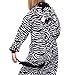 Silver Lilly Unisex Adult Pajamas - Plush One Piece Cosplay Zebra Animal Costume