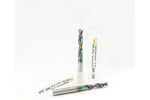 WEXWE Tools DLC Carbide Drill, 6.8mm, 60mm Overall Length,D4mm Shank. Diamond-Like Coating, CNC Cutting Tools for Aluminum, Copper, Magnesium Alloys, Composite Materials (D6.8-60L-2pcs)