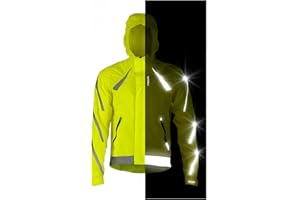 REFLECTOES Reflective Rain Jacket for Men & Women - Waterproof and Windbreaker Jacket with Hood, Back Pocket & Vents