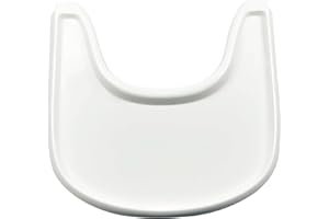 HXETERNAL High Chair Tray Compatible with Stokke Tripp Trapp Chair with Smooth Surface and Strong Suction - Made from Food Safe Plastic (BPA BPS BPF Lead and Phthalate Free) - White