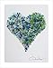 LOVE - Rain Sea Glass Heart Poster Print. 11x14. Gifts from The Sea Glass Heart Collection. Unique Birthday, Christmas, Mother's Day & Valentines Day Gifts for Women, Men & Kids