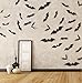 Halloween Decorations 3D Scary Bats Wall Stickers Window Decor Art Wall Decals for Halloween Eve Party, 72 Pack