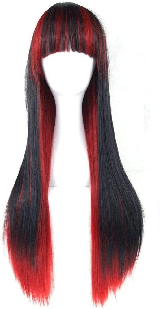 Amazon Com Next Dawn Cosplay Wig Bump World Lena Red Black Two