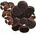 7/8'' Brown Nail-on Felt Pads – Firm Hold – Prevent Scratches on Hardwood, Ceramic and Linoleum Floors – Wood Floor Protector – Easy to Install (16 Pieces)