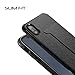 Luvvitt Gabbana Wallet Case with Fabric for iPhone XS / X - Black / Carbon Fiber