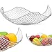 Vistella Fruit Bowl Basket in Silver Chrome - 6 Colors Available - Stainless Steel Wire Design with a Modern Decorative Style - Great Countertop Centerpiece
