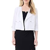 NIC+ZOE womens Rumba Linen Moto Jacket