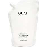 OUAI Fine Hair Conditioner Refill - Volumizing Conditioner Made with Keratin, Biotin and Chia Seed Oil - Adds Softness, Bounce and Volume - Free from Parabens, Sulfates, and Phthalates (32 Oz)