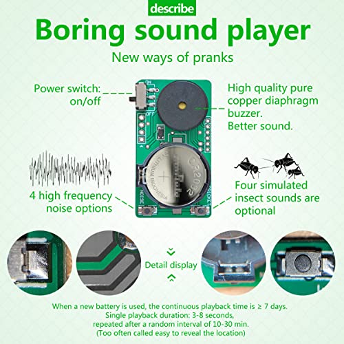 CCMIOCO Mini PCB Lrritating Noisemaker, Prank Stuff, Small Size and