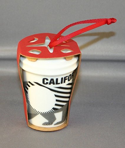 Starbucks2015 Holiday Cup Ceramic Christmas Ornament California Bear
