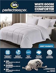Serta Goose Feather Down Fiber Cotton Comforter