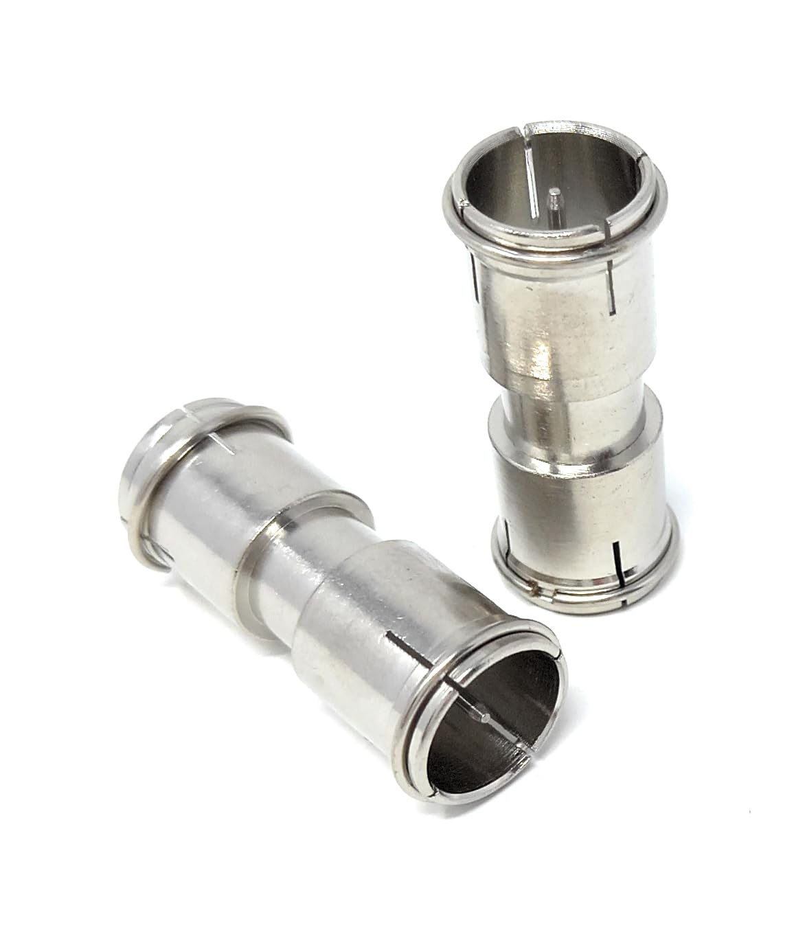 DRUT 2pcs. F-Type Plug to Plug (Male to Male) Coupler Joiner Satellite Link Connector Adapter (Silver)