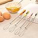Verdental 4 Pieces 7 Inches Colorful Small Stainless Steel Whisks with Cute Cartoon Bear Handle Design Little Balloon Whisk for Mixing and Beating Eggs