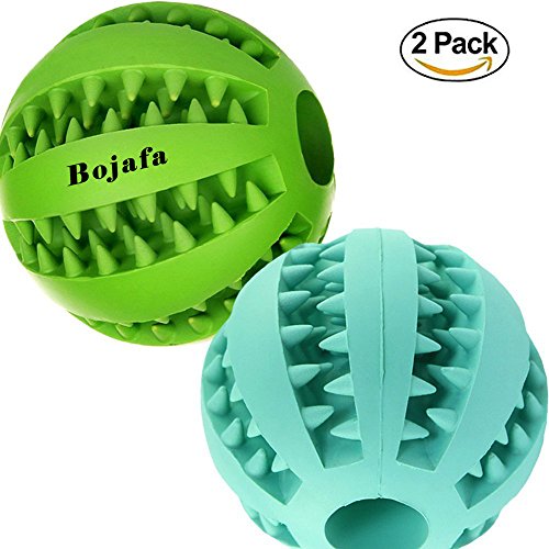 Dog Toy Balls (2 Pack) Dog Chew Toys Balls Tooth Cleaning of Non-Toxic Soft Rubber Silicone