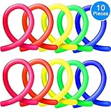 Stretch Strings (Pack of 10, 5 colors) by Austor - Fidget Sensory Toys Stretches from 10 Inches to 8 Feet, Relieve Stress for Children, Adults and those with ADHD ADD OCD Autism