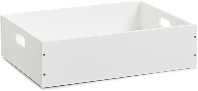 Zeller 13351 caja apilable, MDF, color blanco, 40 x 30 x 11 cm: Amazon.es: Hogar