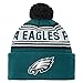 Outerstuff NFL Philadelphia Eagles Youth 8-20 Cuffed Knit Pom Hat, Youth One Size, Jade