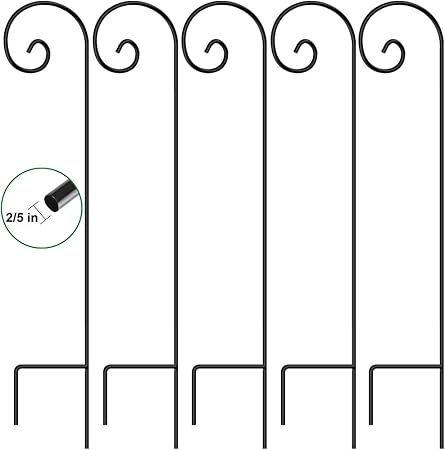 Amazon Com 5 Pack Garden Shepherd Hook 48 In Bird Feeder Pole