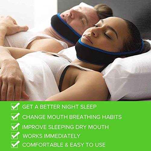 image for AD Snoring Anti Snoring Chin Strap - Premium Snore Stopper Guard for a