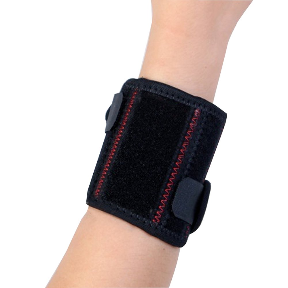 Denshine Wrist Wraps Professional Sports Spring Wristband Strap Compression Wrist Support Braces for Powerlifting, Bodybuilding, Weight Training, Women & Men, Black