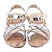 Voberry® Baby Infant Girls Summer Prewalker Bronze Anti-Slip Crib Flat Sandals (12~18 Month, Gold)