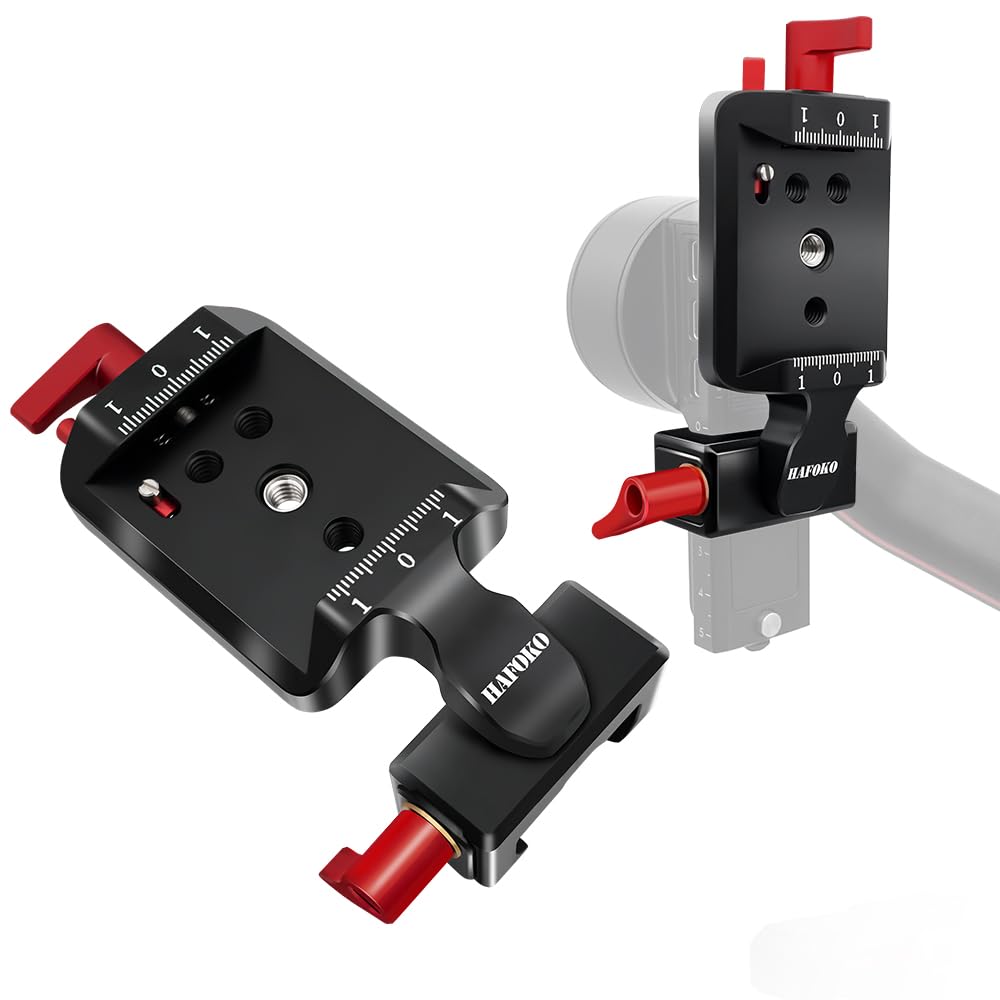 HAFOKO RS3 Vertical Mount, Vertical Gimbal Camera Plate Solution for DJI Ronin S3/S3 PRO, Red