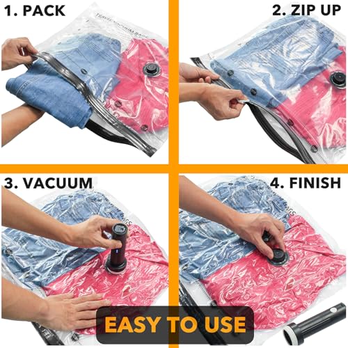 SpaceAid Travel Vacuum Bags for Luggage with Electric Pump, 24 Pack Vacuum photo 9